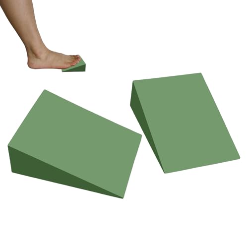 Squat Wedge Block, Squat Ramp Wedge, Calf Stretcher Slant Board, Yoga Blocks, Non-Slip Trainer Aid for Heel Elevated, Weight Lifting, Deadlift, Improve Mobility Balance and Strength Performance