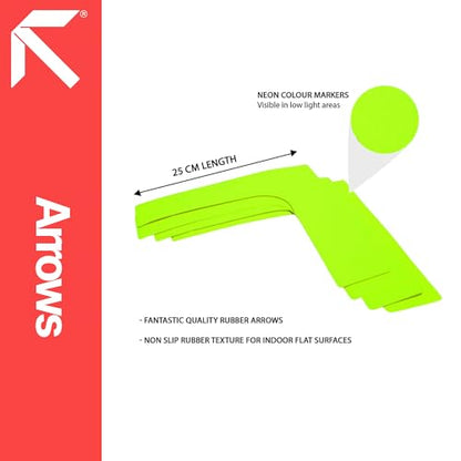 Fitness Health FH Flat Rubber Space Marker Flexible Arrow Corner DISC Set of 4 Non Slip Speed Agility Training Floor Markers KIT