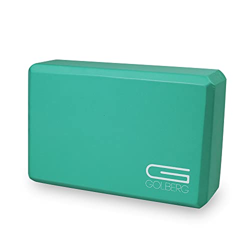 Golberg Foam Yoga Block – For Fitness, High Intensity Support and Improving Strength or Flexibility Pink/Green/Dark Green/Purple/Blue – 1/2/4 Pack - color: 1 Pack - Dark Green