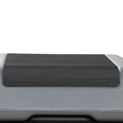 16"x16" Height Adjustable Step Aerobic Platform with 4 Risers, Exercise Workout Stepper for Home Training, Gym Fitness, 4''- 6'' - 8''-10''-12'' - color: Gray