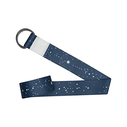 yogadesignlab | The Yoga Strap | Luxurious, Extra Long, Super Soft, Eco Printed | Studio Quality, Adjustable | Safely Stretch Further and Hold Longer | 8 ft Long - color: Celestial, size: 240cm