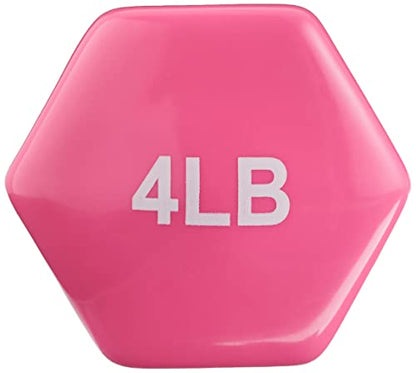 Amazon Basics Vinyl Coated Dumbbell Hand Weights - style: 4 Pounds, Pair