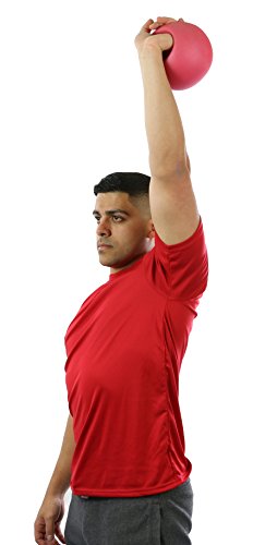 CanDo 10-3292 One Handle Medicine Ball, 6 lb, Red - size: 6 lbs