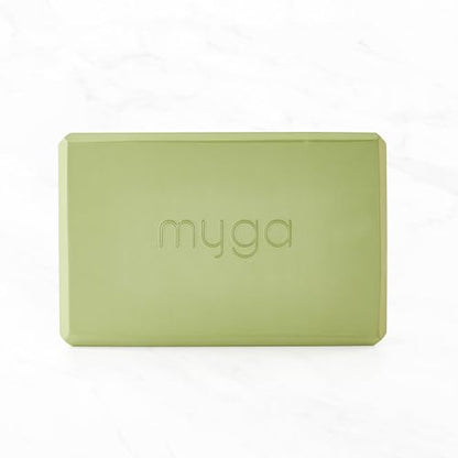 MYGA Yoga Block,Lightweight EVA Foam Yoga Brick,High Density Non-Slip Block for Yoga Poses, Pilates, Balance and Flexibility - color: Moss