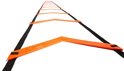 Speed and Agility Ladder, Extra Long 21-Foot with 15-Rungs to Improve Balance, Acceleration, Lateral Speed, Change of Direction, and Body Control