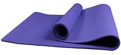 Attraction Design Yoga Mat Non Slip Exercise Mat Extra Thick Workout Mat for Yoga, Eco Friendly Exercise Yoga Mat High Density Fitness Pilates Mat with Carrying Strap, 72"x 24"x 6mm - color: Violet