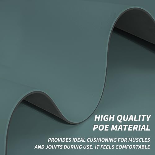 Yoga Mat with Strap,Non-Skid Workout Mat,8mm Thick Yoga Mat,POE Yoga Mats for Women Men Kids,Exercise Mat with Easy-Cinch,72"x24"x0.32” (183x61x0.8cm)