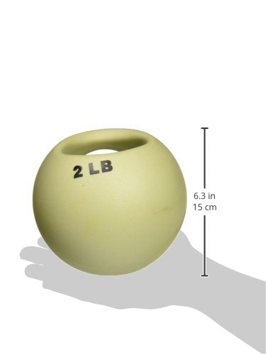 CanDo 10-3290 One Handle Medicine Ball, 2 lb, Tan - size: 2 lbs