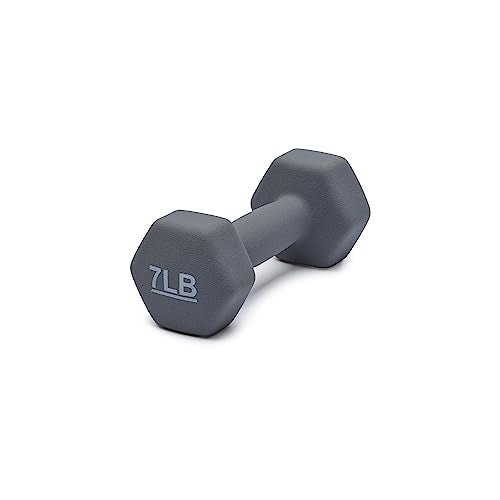 Amazon Basics Neoprene Dumbbell Hand Weights for Exercise and Muscle Toning - style: 7 Pound, Pair
