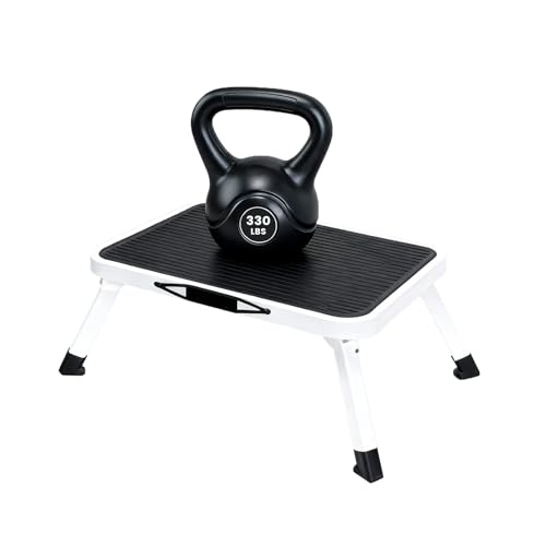 OLIXIS Foldable Step Stool, 330lbs with Non-Slip Platform & Rubber Feet - size: 1 Stool
