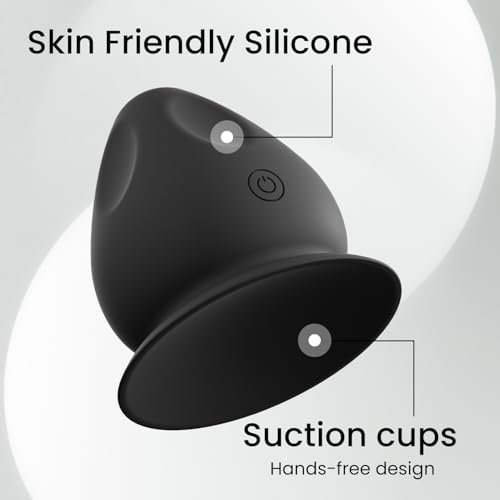 Mountable Massage Ball with Suction Base, Sports Relaxation Muscle Massage Tool, Deep Tissue Trigger Point Massager (Black)