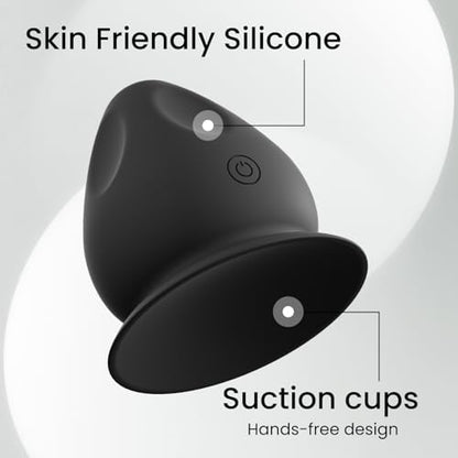 Mountable Massage Ball with Suction Base, Sports Relaxation Muscle Massage Tool, Deep Tissue Trigger Point Massager (Black)