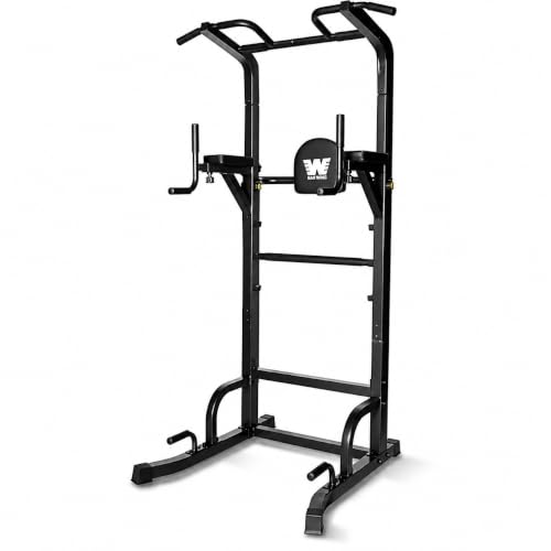 BARWING Pull Up Bar Station, Power Tower, Dip Station with 3D Backrest, Multi-Function Strength Training Stand Rack, Adjustable Height Dip Bar for Home Gym Workout Stand Fitness Exercise Equipment