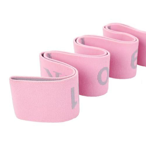 2-Pack Yoga Straps with 11 Loops - Adjustable Elastic Stretching Bands for Pilates, Dance, Ballet Gymnastics & Physical Therapy, Multifunctional Flexibility Exercise Equipment - color: Pink+Gray