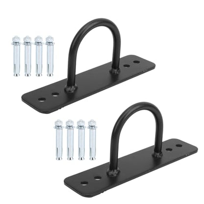 2PCS Battle Rope Anchor Kit, Ceiling Mount Anchor Bracket Hook Heavy Duty Hammock Hanging Kit with Screws for Sandbag Yoga Swing