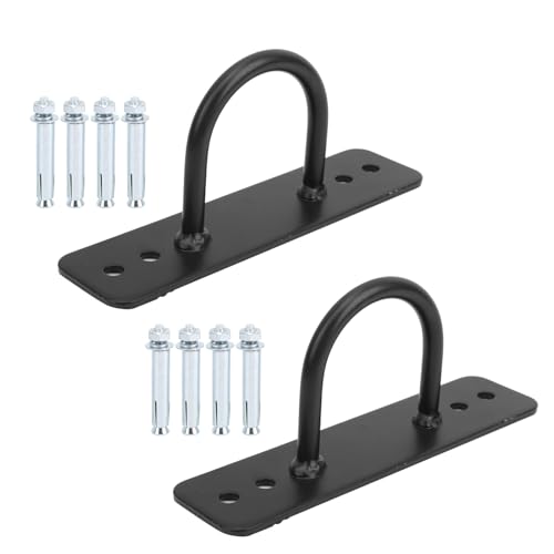 2PCS Battle Rope Anchor Kit, Ceiling Mount Anchor Bracket Hook Heavy Duty Hammock Hanging Kit with Screws for Sandbag Yoga Swing