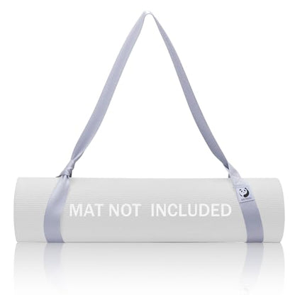 Yoga Mat Straps for Carrying, Adjustable Yoga Mat Carrier Sling Fits All Mats(Mat Not Included) - color: Light Gray, size: 72 inches