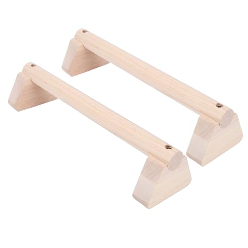 Focket Wood Push Up Bars, Adjustable Width Sturdy Parallettes Bars, Handstand Trainer with Non Slip Base and Grip Pads for Home Fitness Strength Training Workout - size: 35cm