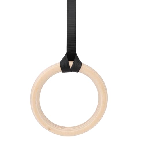 Home Gym Rings Wooden Gymnastics Rings Birch Pull Up Strength Training Bodyweight Fitness Workout Gym Rings for Outdoor