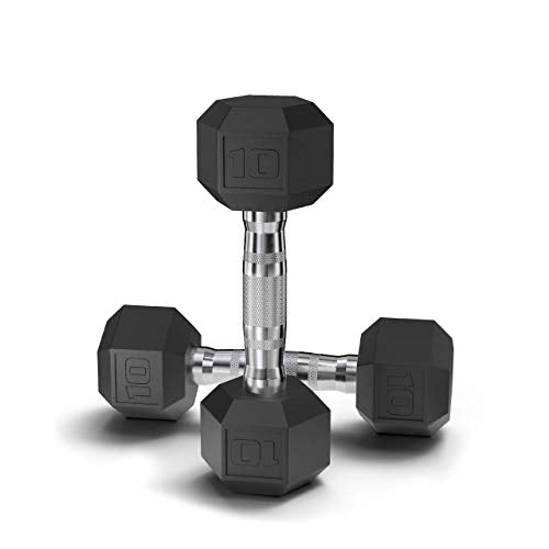 Premium Black Coated Hex Dumbbell Free Weights for Fitness Training Exercise Cast Iron PVC Coated