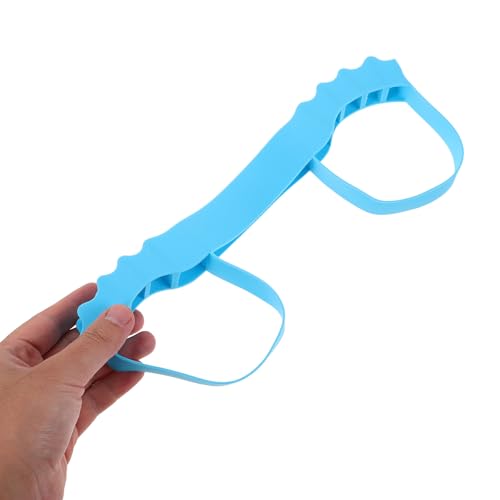Multifunctional Gym Elastic Resistance Band for Hip and Leg Workouts, Blue Fabric Toe Separator Training Band for Foot Stretching and Toe Mobility, 1pcs Fitness Strap for Home