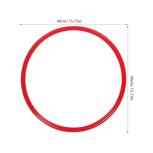 Kisangel 10pcs Plastic Agility Training Rings for Soccer Speed and Coordination Practice, Sports Toss Hoops for Outdoor Backyard Fitness