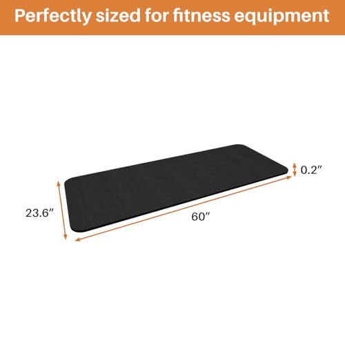 Treadmill Walking Pad Mat for Carpet Floors,Folding Treadmill Mat for Hardwood Floors,for Under Exercise Bike, Exercise Equipment Mat,Reduce Noise Shock Absorption - size: 60" X 23.6"
