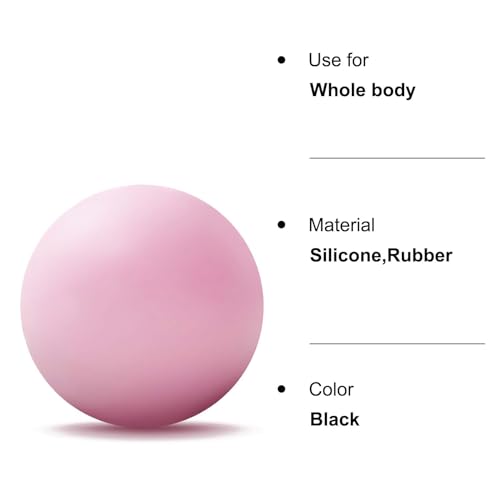 WOVTE Massage Lacrosse Ball for Sore Muscles, Shoulders, Neck, Back, Foot, Body, Deep Tissue, Trigger Point, Muscle Knots, Yoga and Myofascial Release (Pink) - color: Pink