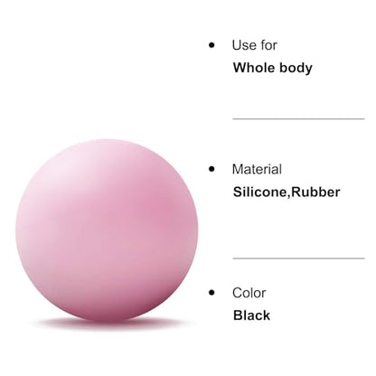 WOVTE Massage Lacrosse Ball for Sore Muscles, Shoulders, Neck, Back, Foot, Body, Deep Tissue, Trigger Point, Muscle Knots, Yoga and Myofascial Release (Pink) - color: Pink