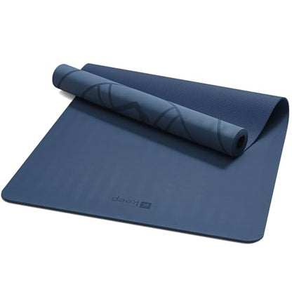KEEP Extra Wide & Long Yoga Mat for Men, 79"x39"x7mm Thick, Non-Slip TPE Exercise Mat, High-Density Anti-Tear Fitness & Pilates Mat for Tall Users