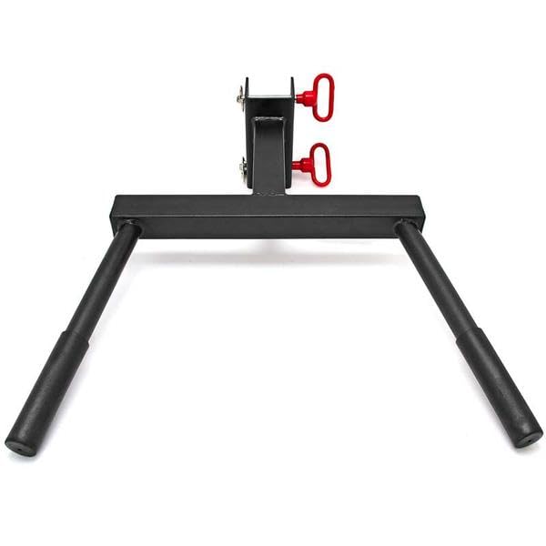 Dip Bar Station For Tricep Dips, Bodyweight Training, Calisthenics, Attaches to 2"x3" Rigs, Cages, Squat Racks with 5/8" Hardware, Angular Bar Layout