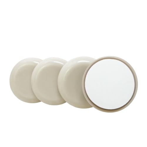 Super Sliders 3/4" Self-Stick Round Furniture Sliders for Carpet, Anti-Slip Adhesive Furniture Moving Pads for Beds, Sofas, Dressers, Set of 4, Beige - color: Beige, size: 3/4", 4 Pack