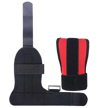 1pc Hand Fist Finger Gloves for Stroke Brace Rehabilitation Training Equipment Finger Auxiliary Gloves Hand Brace for Hemiplegia Elderly Athlete Finger (red)