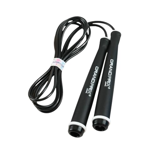 Speed Jump Rope for Men & Women (Grand Prix Speed Series) | Adjustable PVC Jump Rope for Fitness, Boxing & HIIT Workouts | Professional Skipping Rope | Made in Korea - color: Black