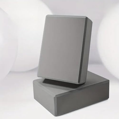 Non-Slip High-Density Yoga Foam Block – Balance & Support for Yoga, Pilates & Meditation - color: D.Grey