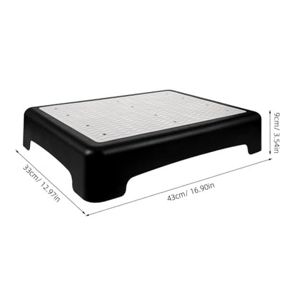 Non-Slip Step Stool for Seniors Lightweight Plastic Step Platform Anti-Skid Design for Enhanced Safety Versatile Indoor Outdoor Use Stackable Footstool for Easy Storage