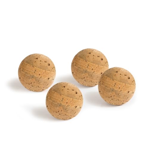 Yoga Studio Unbranded Cork Massage Balls Four Pack, Trigger Point Therapy Ball, Cork Ball Roller for Muscle Tension, Deep Tissue Relief Set of 4 (3cm)