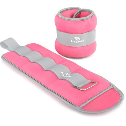 Ankle Weights, 1/2/3/4/6/8/10 LB 1 Pair Wrist Leg Arm Weight for Women, Men - color: Pink, size: 3 lbs x2