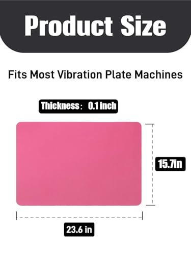 Pink Non-Slip Anti Vibration Mat for Vibration Plate Machine, Noise Reducing Floor Carpet Protector Pad & Exercise Accessory for Most Vibration Platform Machines (Only 1PC Pink Mat)