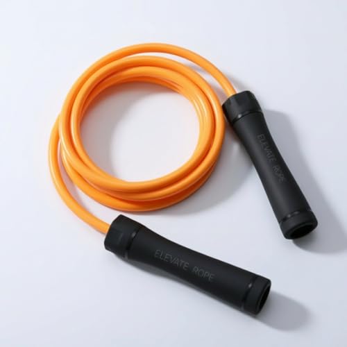 Elevate Gravity Heavy Rope - 3m, 10mm PVC - Boost Muscle, Cardio & Strength - Smooth Bearings - Ideal Indoor/Outdoor & Weight Loss. - color: Orange Aspiration