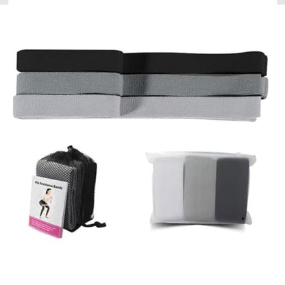 Booty Bands, Exercise Bands for Squats Yoga Strength Training, 3 Resistance Levels Non-Slip Workout Bands with Mesh Storage Bag
