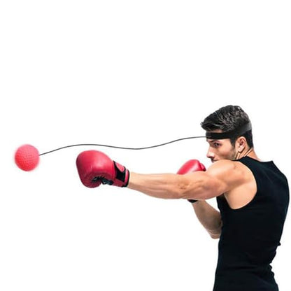 Box-bollen Game, Interactive Boxing Reflex Ball Set, Adjustable Headband for Punching Practice for Reflex, Timing, Accuracy, foc-us Hand Eye Coordination Training for Boxing