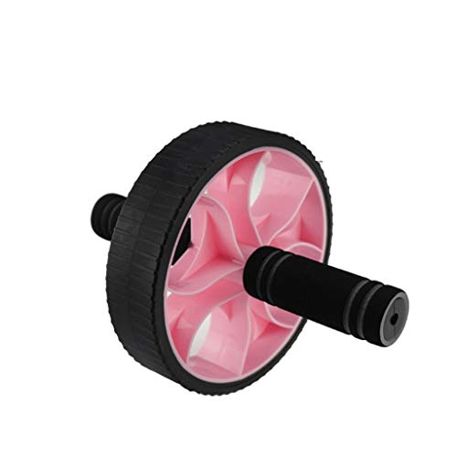 AB Wheel Roller with Knee Pad Push Up Bars Handles Grips Adjustable Skipping Jump Rope, Home Gym Workout Exercise Equipment - color: Black