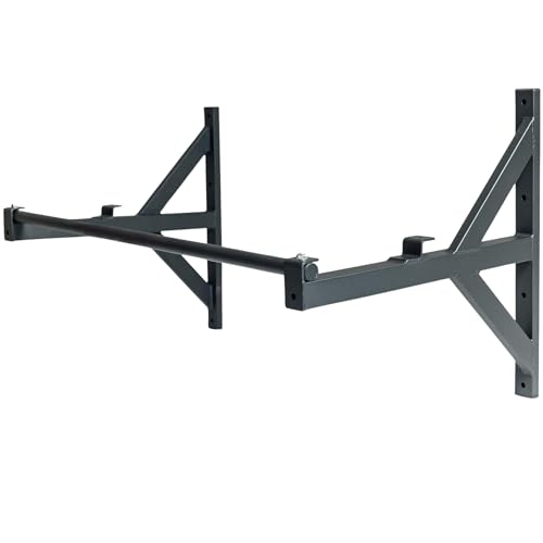 REP Fitness Heavy Duty Pull-Up Bar, Wall Mounted Multi-Grip or Bare Steel Straight Option, Home Gym Exercise Equipment for Chin Training, Garage Strength Workouts, Rings, Straps