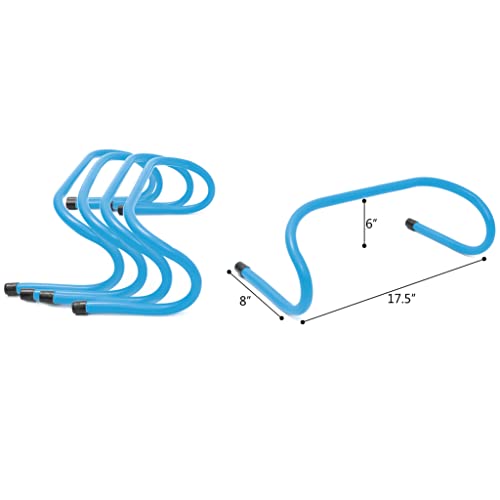 Trademark Innovations 6" Speed Training Hurdles (Set of 5, Blue)