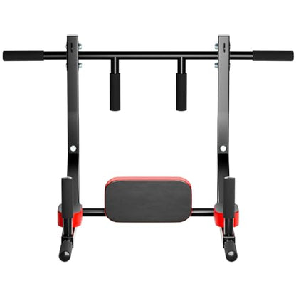 Wall Mounted Pull Up Bar Dip Station, Heavy Duty, Multifunctional Fitness Equipment
