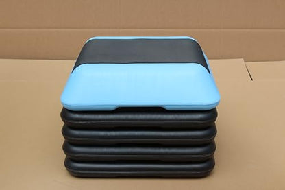 16"x16" High Step Aerobic Platform with 4 Risers, Height-Adjustable Step Aerobics Platform for Home Gym Exercise Fitness Workout Black+Blue