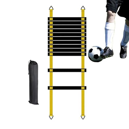 Sports Agility Ladders - Portable Fitness Training Equipment with Carry Bag, Soccer Speed Ladder Set | Athletes Drill Tool for Track Field Hockey Tennis Badminton Footwork Practice Usage