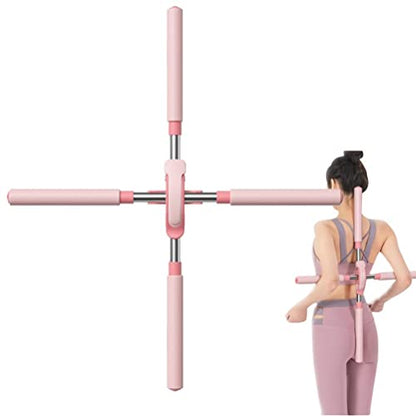 Posture Corrector, Retractable Back Support Stick for Adults and Kids, Adjustable from 21-34 Inches with Humpback Correction Tool to Relieve Neck and Back Discomfort