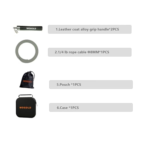 Weighted Jump Rope, 1LB - 3 Pre-Sized Lengths (M/L/XL) for Perfect Fit, No Adjustment Needed! Ergonomic Faux Leather Handle for HIIT, Strength, Cardio & Fat Burn